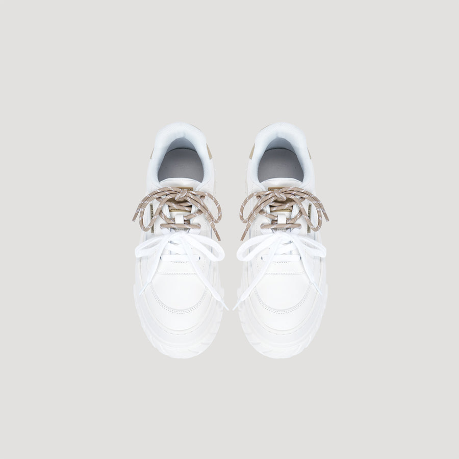 TYRES PLATFORM SIGNATURE SNEAKER - WHITE/BEIGE