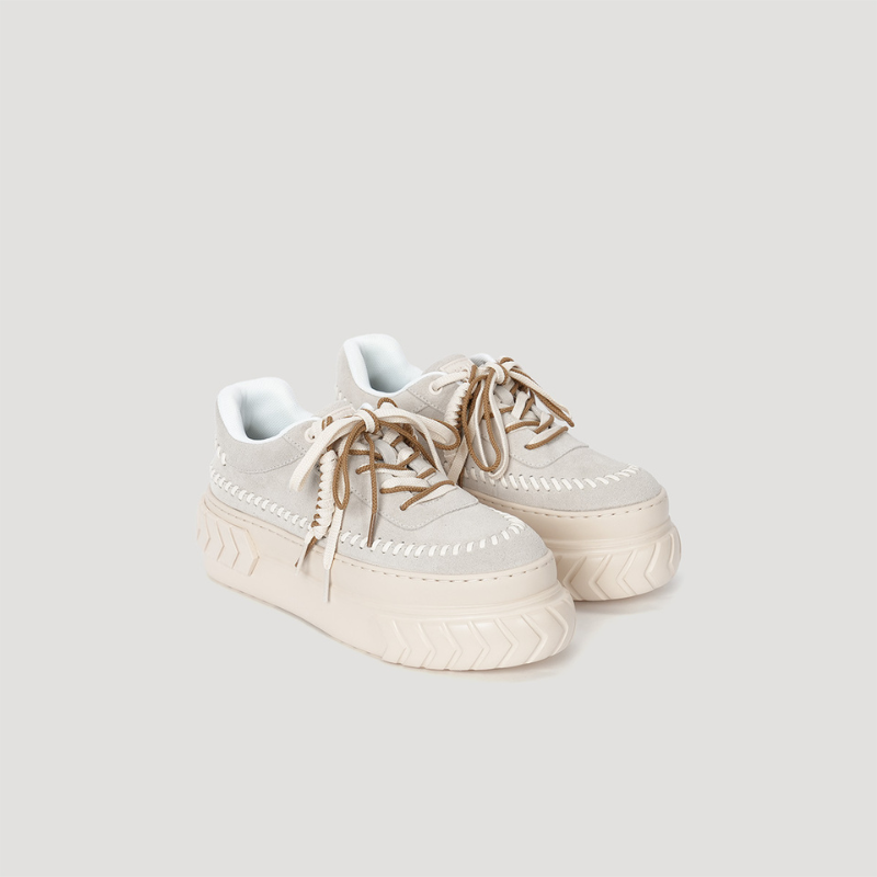 TYRES PLATFORM SIGNATURE SNEAKER - LT-GREY/BEIGE