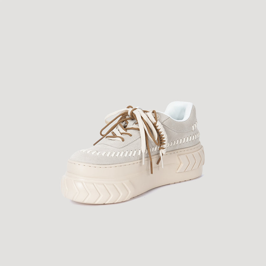 TYRES PLATFORM SIGNATURE SNEAKER - LT-GREY/BEIGE