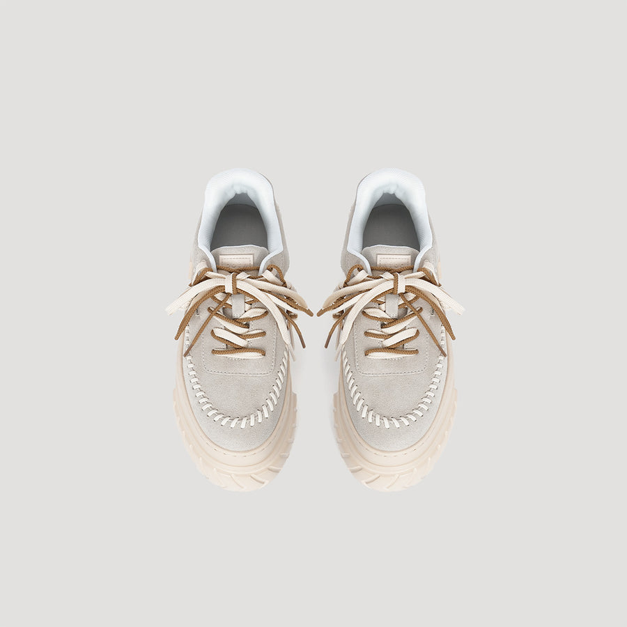 TYRES PLATFORM SIGNATURE SNEAKER - LT-GREY/BEIGE