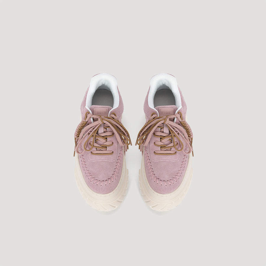 TYRES PLATFORM SIGNATURE SNEAKER - DUSTY-PINK/BEIGE