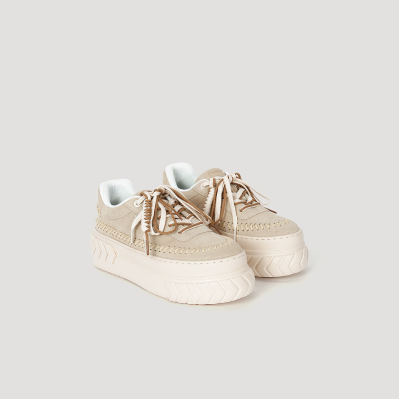 TYRES PLATFORM SIGNATURE SNEAKER - TAN/BEIGE