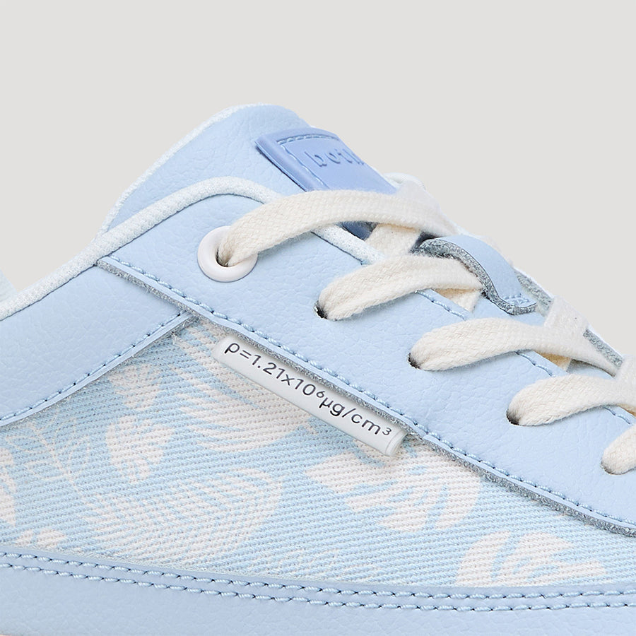 TYRES PLATFORM FOLIAGE PRINT SNEAKER - LT-BLUE/BEIGE