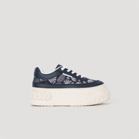 both - TYRES PLATFORM FOLIAGE PRINT SNEAKER-BLACK/BEIGE