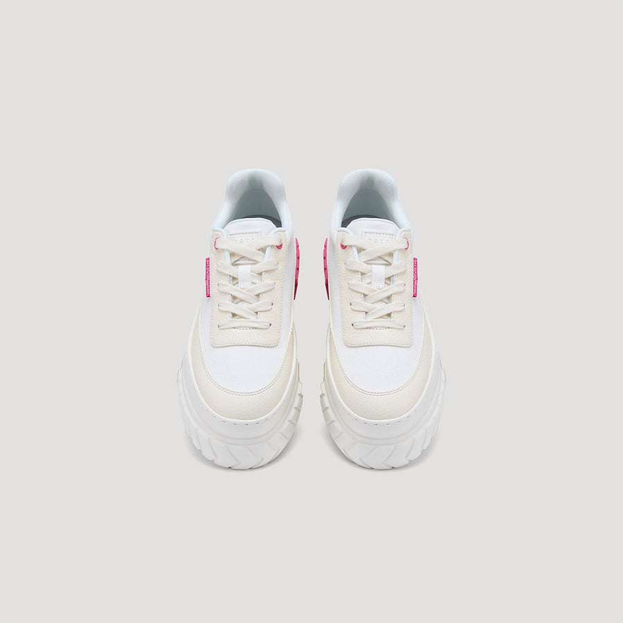 TYRES PLATFORM SNEAKER WITH COLORED TAIL - FUCHSIA/WHITE