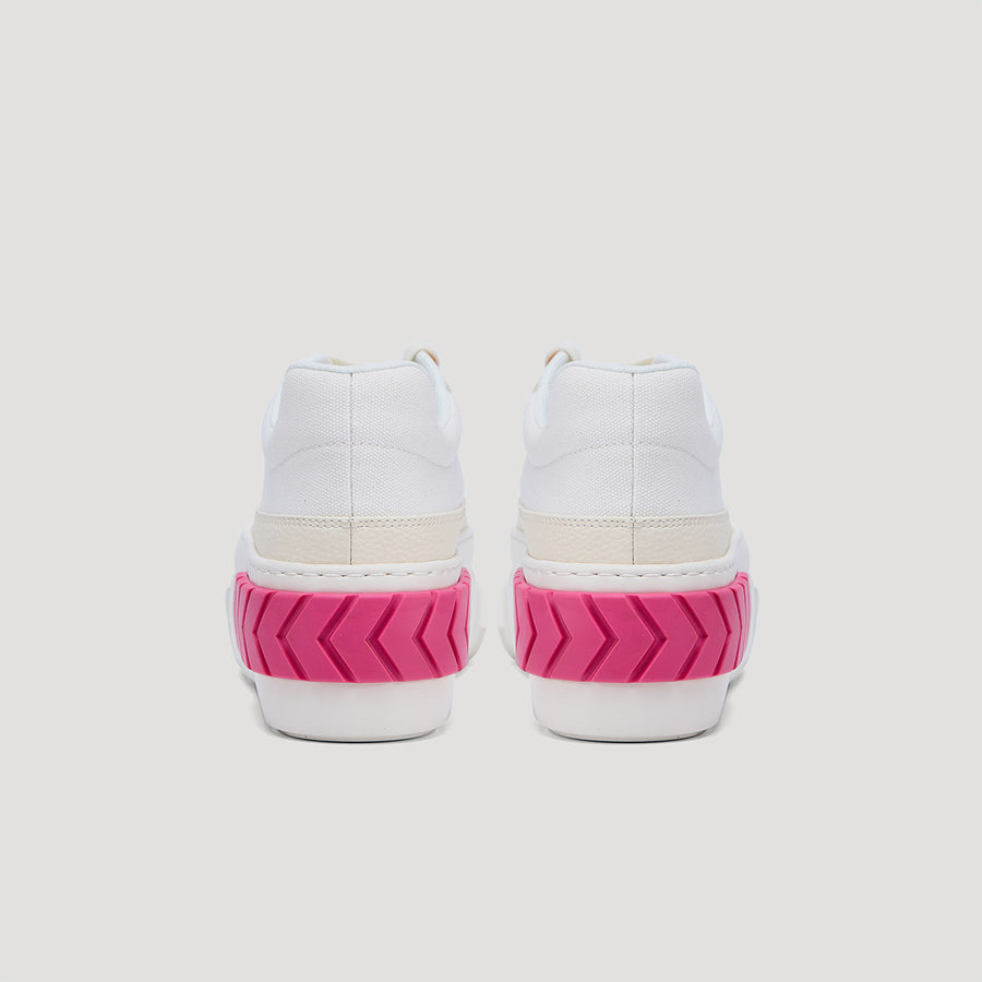 TYRES PLATFORM SNEAKER WITH COLORED TAIL - FUCHSIA/WHITE