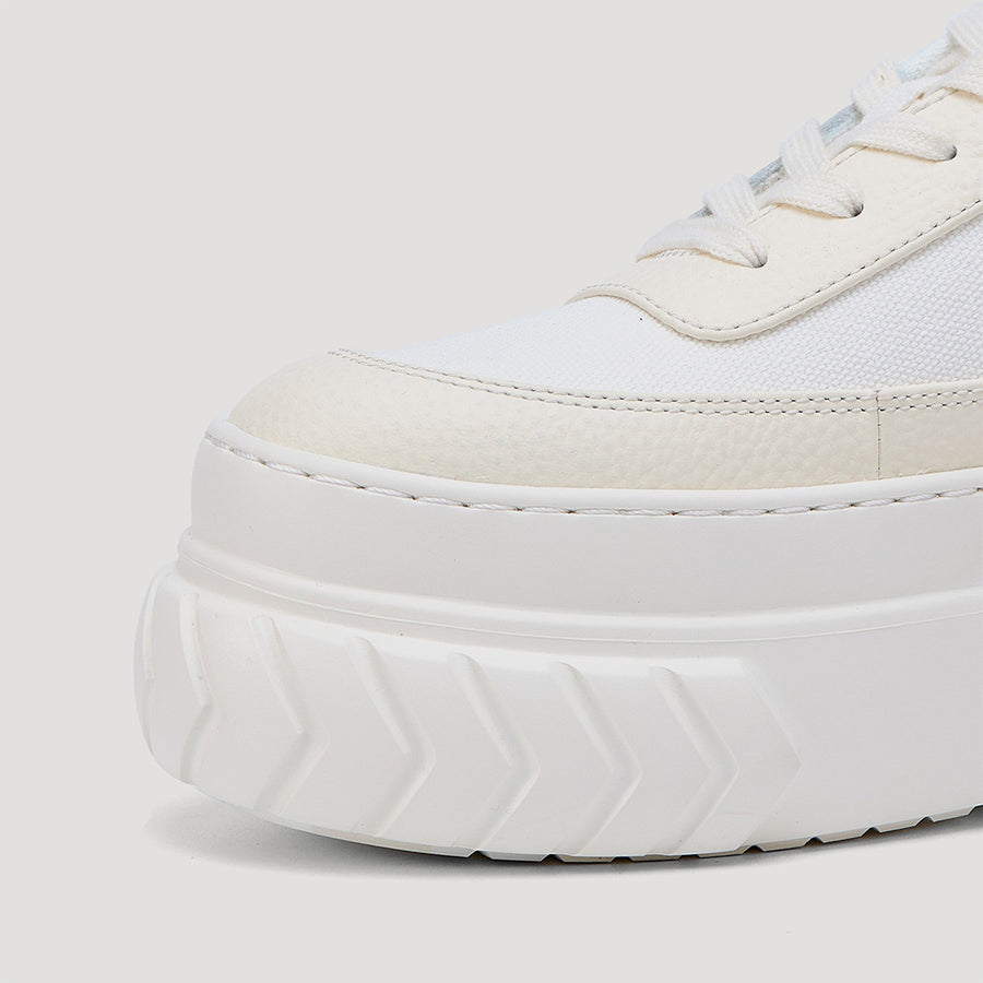 TYRES PLATFORM SNEAKER WITH COLORED TAIL - FUCHSIA/WHITE