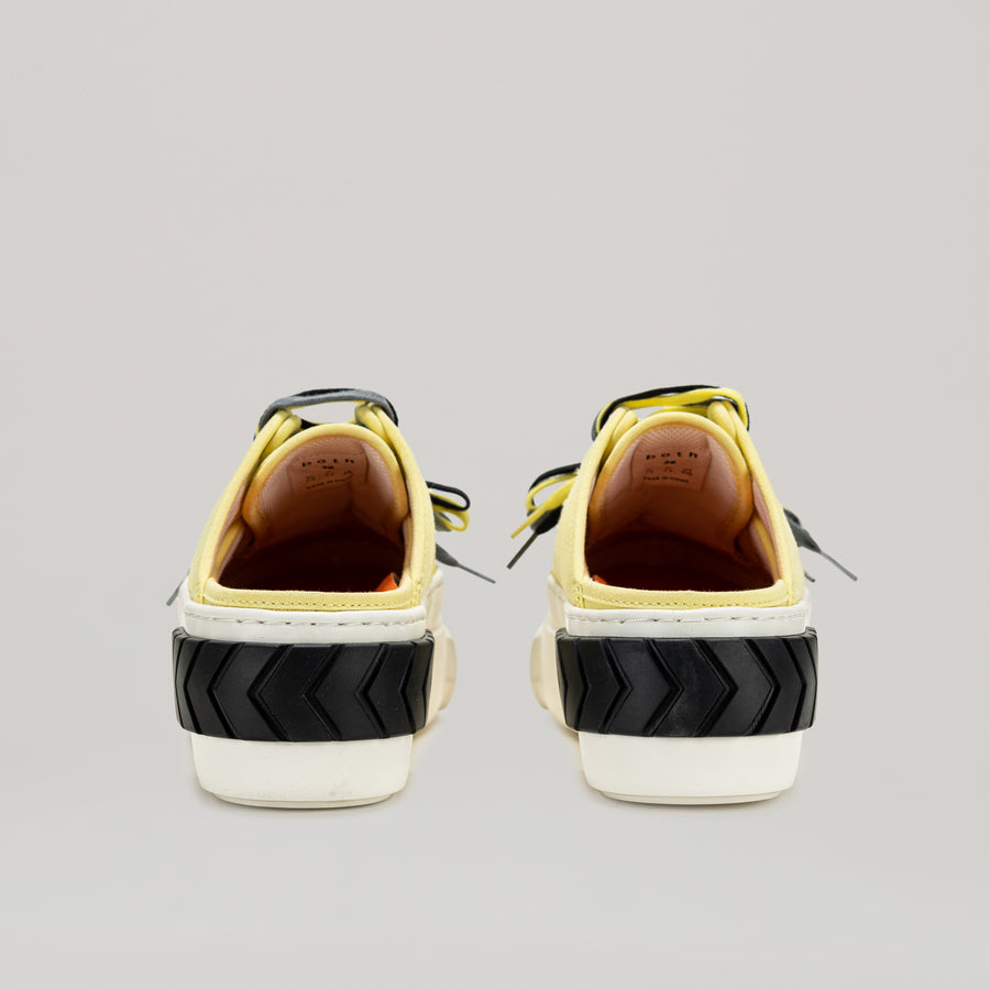 TYRES PLATFORM MULTI-LACED MULES - BLACK/YELLOW