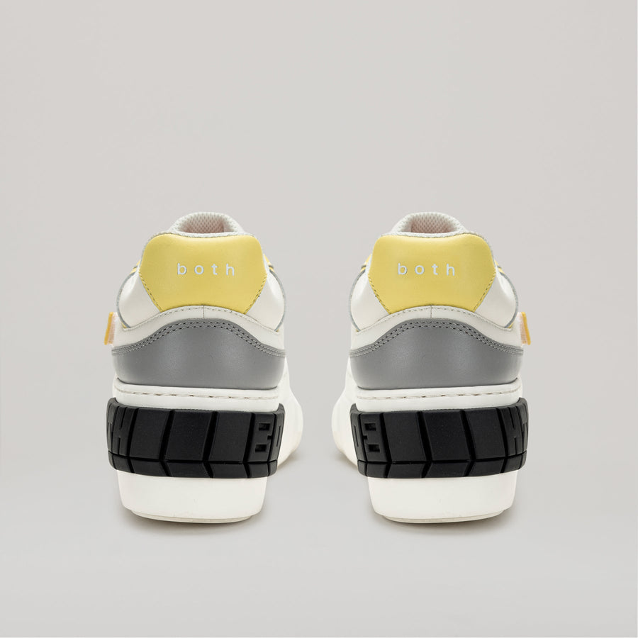 both - TYRES PLATFORM BASKETBALL SNEAKER in black and yellow with pleather upper and platform sole