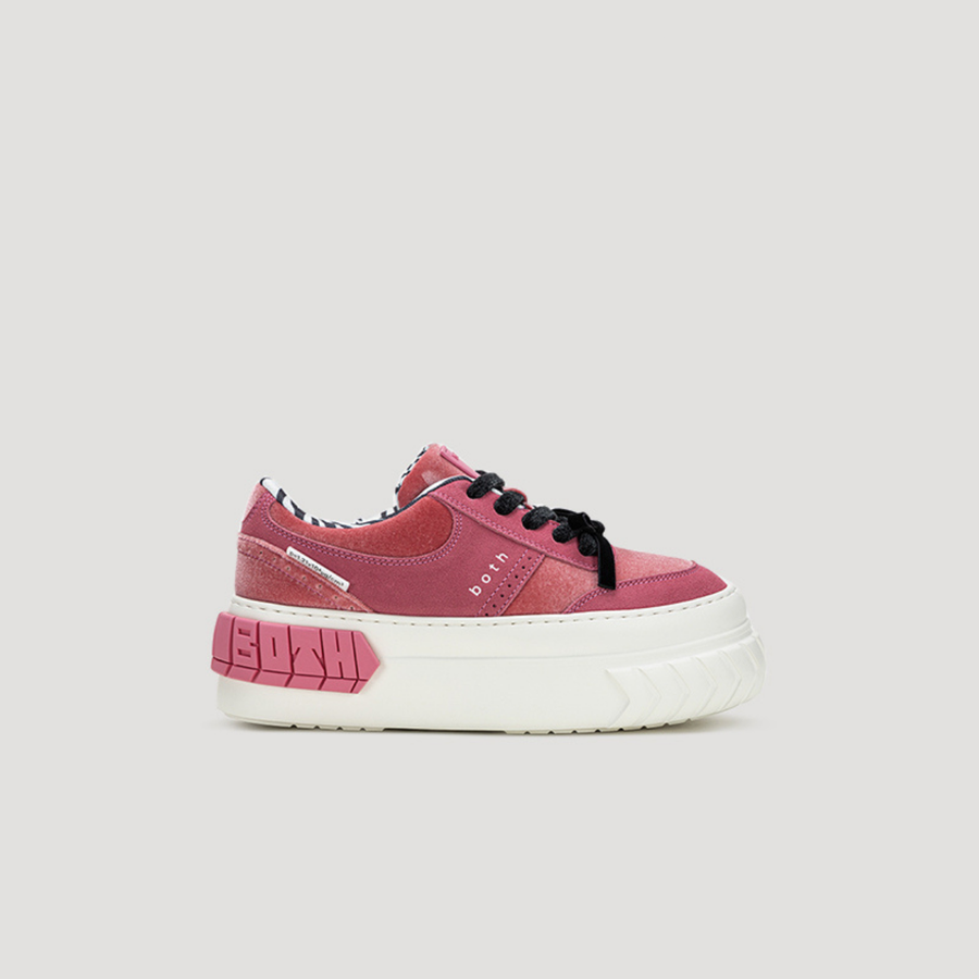 Pink TYRES platform sneaker with white accents and thick sole for a stylish sporty look