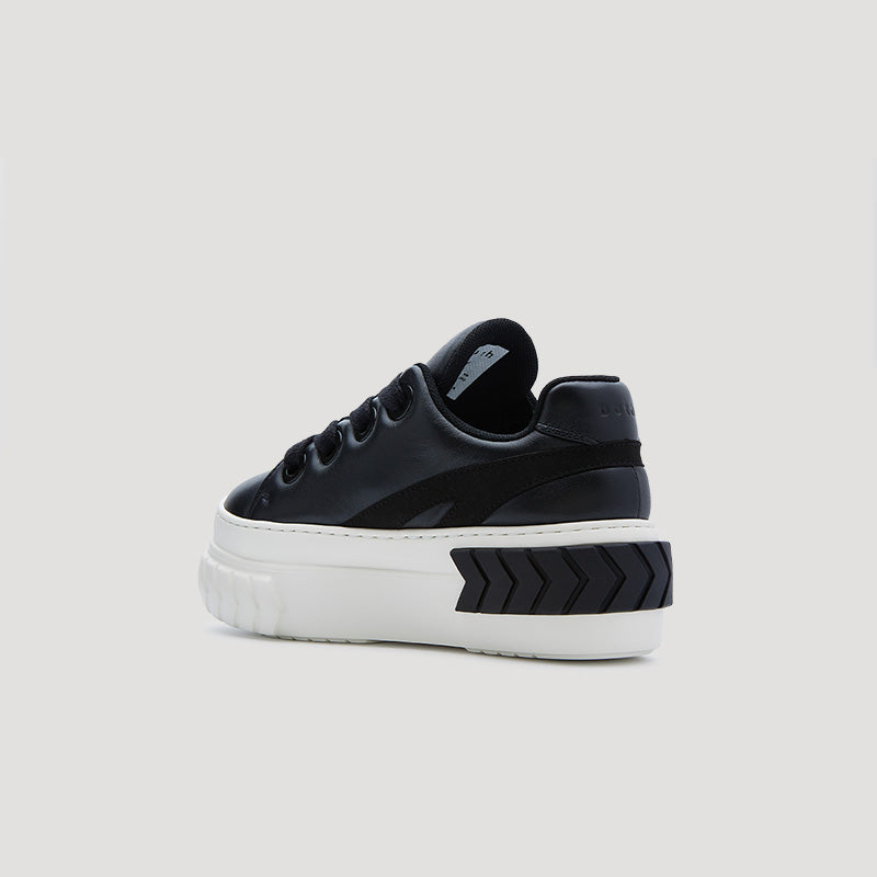 TYRES PLATFORM PADDED SNEAKER - BLACK/WHITE