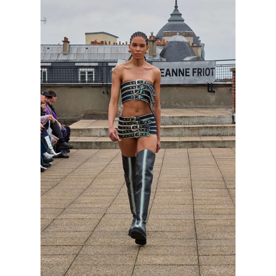 both X Jeanne Friot GAO PLATFORM THIGH HIGH BOOTS - BLACK/BLACK