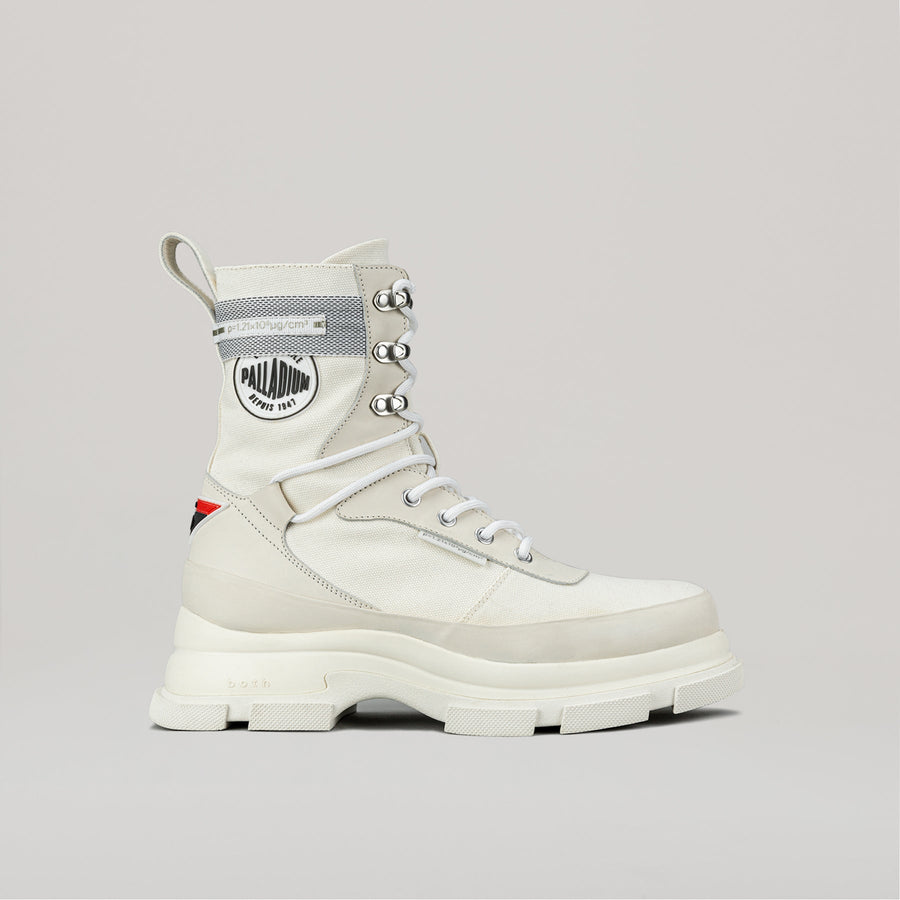 both X PALLADIUM GAO white high boot with EVA sole and modern design