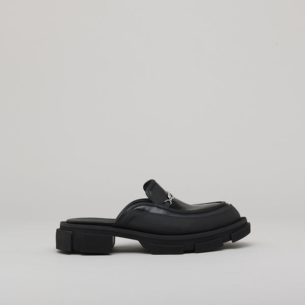 both - GAO LOAFER MULE-BLACK