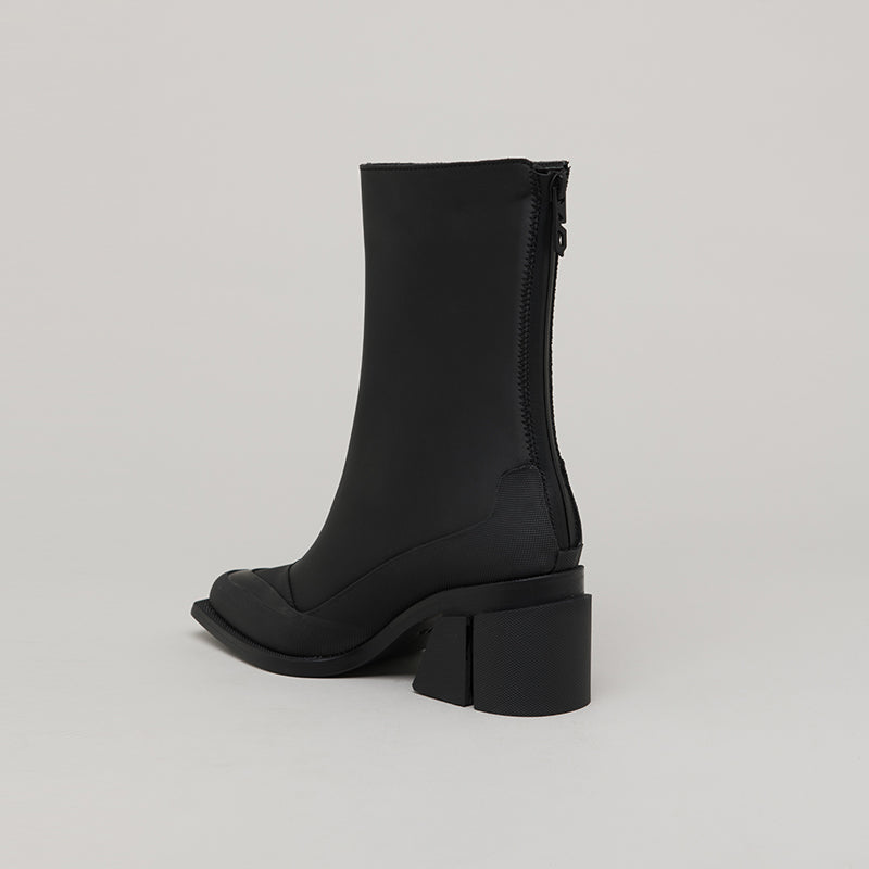 GAO LOW HEEL ZIP - BLACK/BLACK