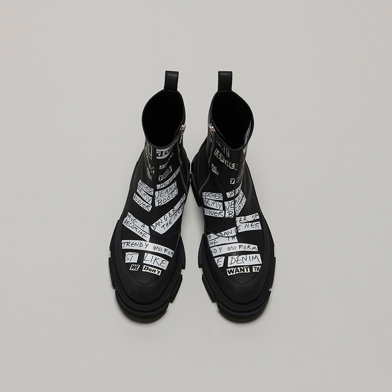 both X KIDILL GAO ZIP BOOT - BLACK/BLACK