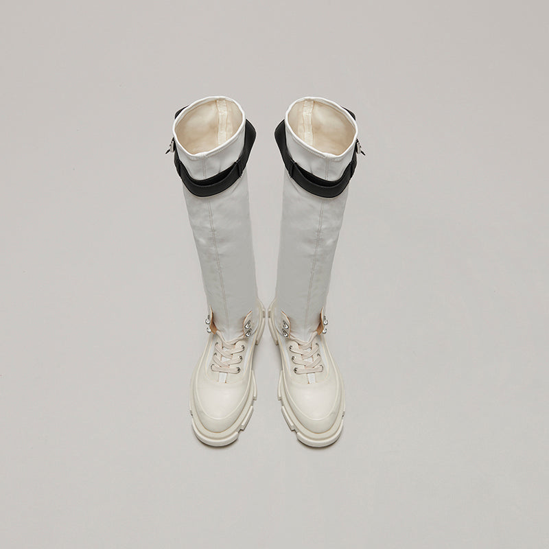 both X MONSE THIGH HIGH - WHITE/WHITE
