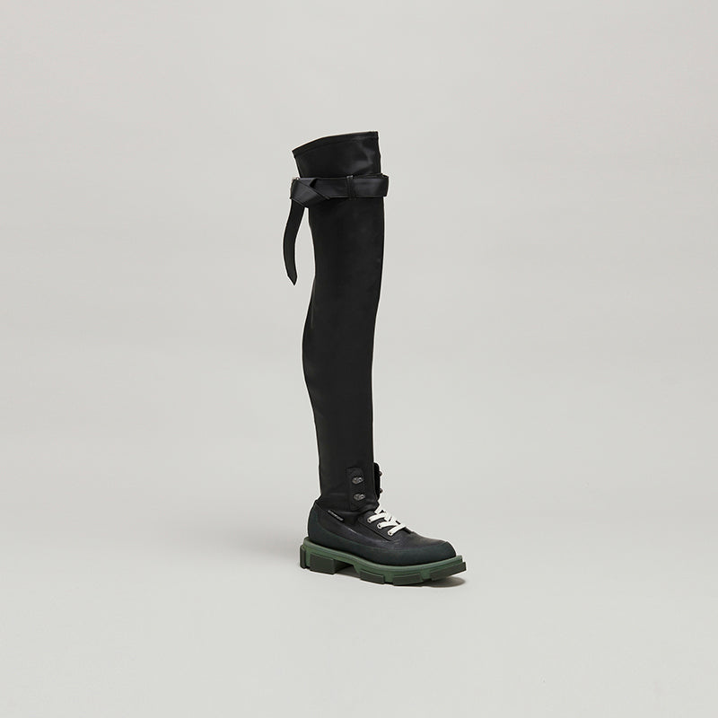 both X MONSE THIGH HIGH - ARMY-GREEN/BLACK