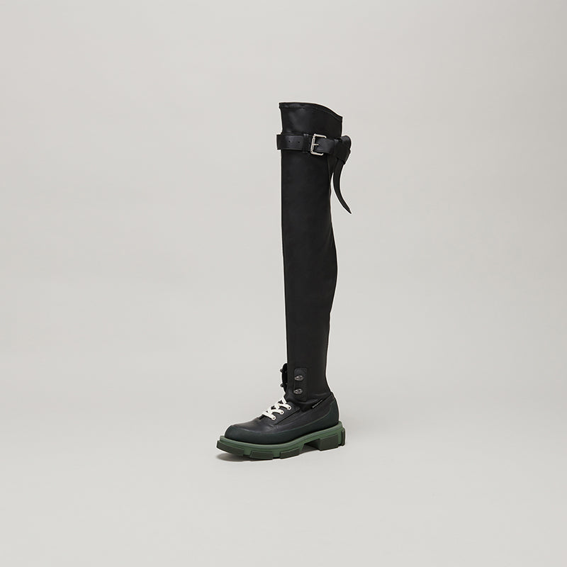 both X MONSE THIGH HIGH - ARMY-GREEN/BLACK