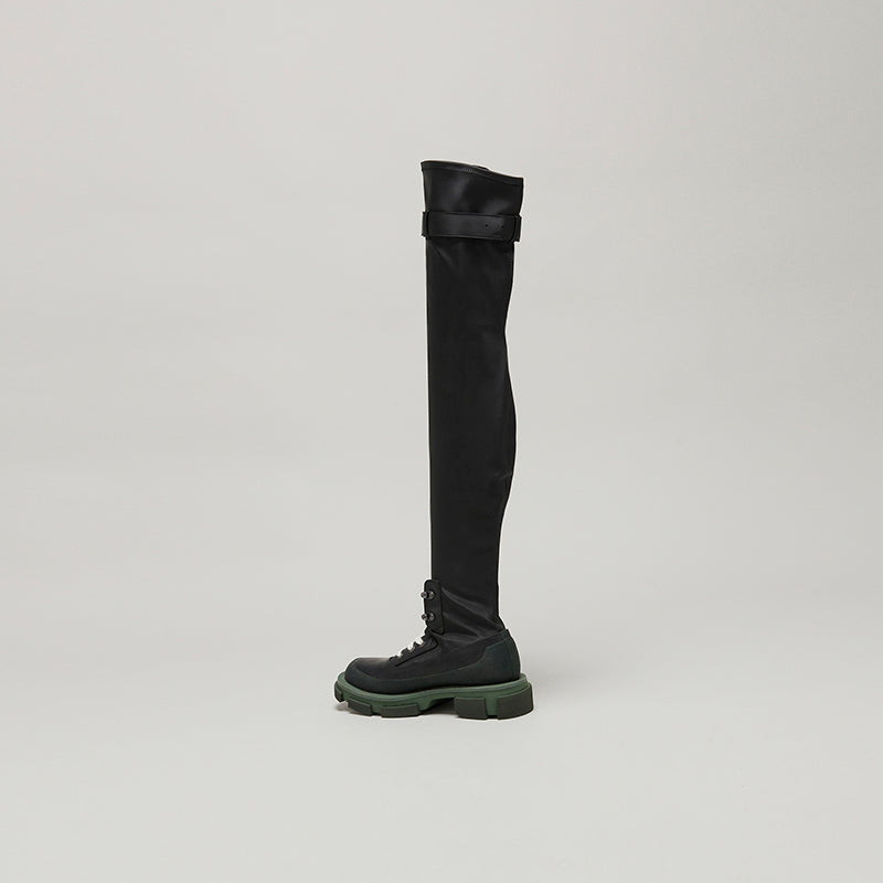 both X MONSE THIGH HIGH - ARMY-GREEN/BLACK