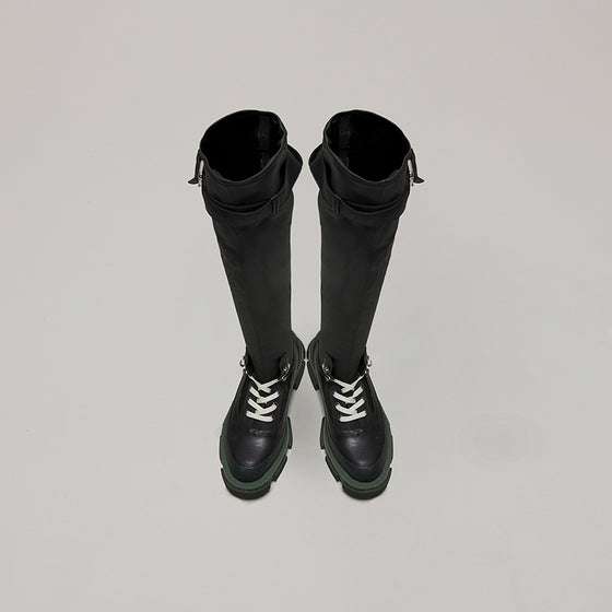 both X MONSE THIGH HIGH-ARMYGREEN/BLACK