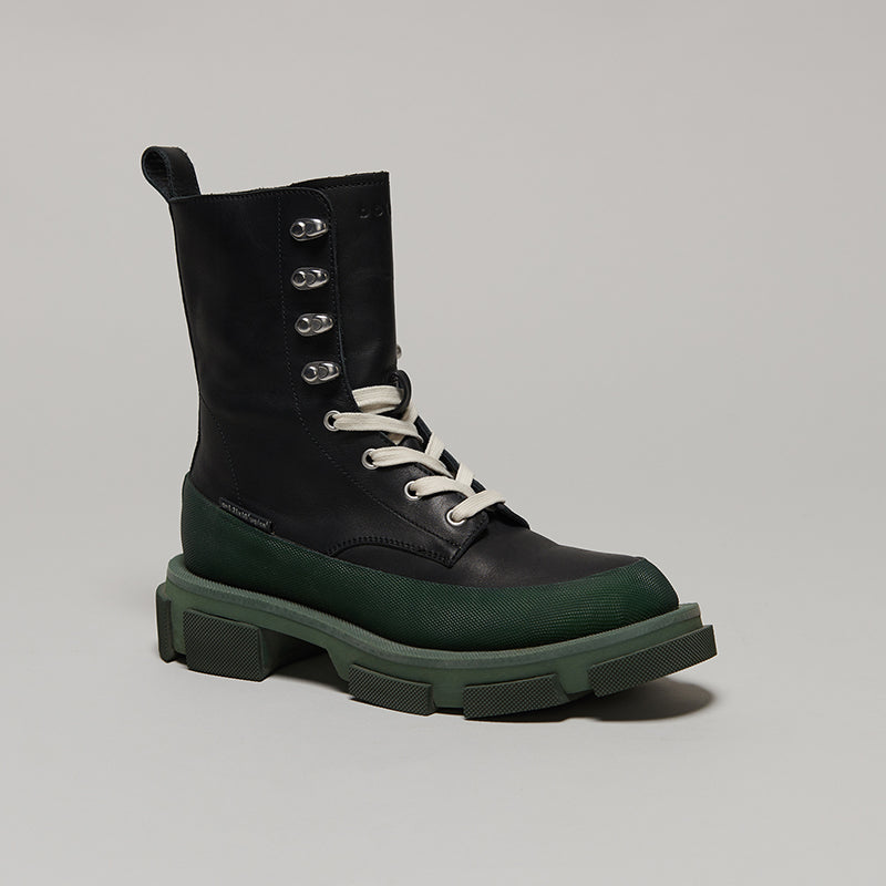 both X MONSE GAO HIGH BOOTS - ARMY-GREEN/BLACK