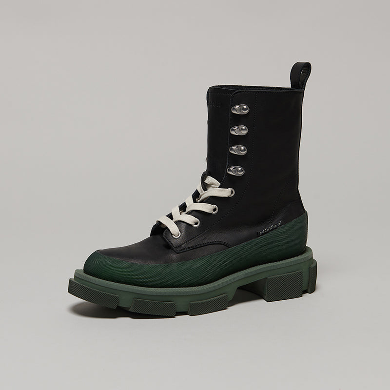 both X MONSE GAO HIGH BOOTS - ARMY-GREEN/BLACK