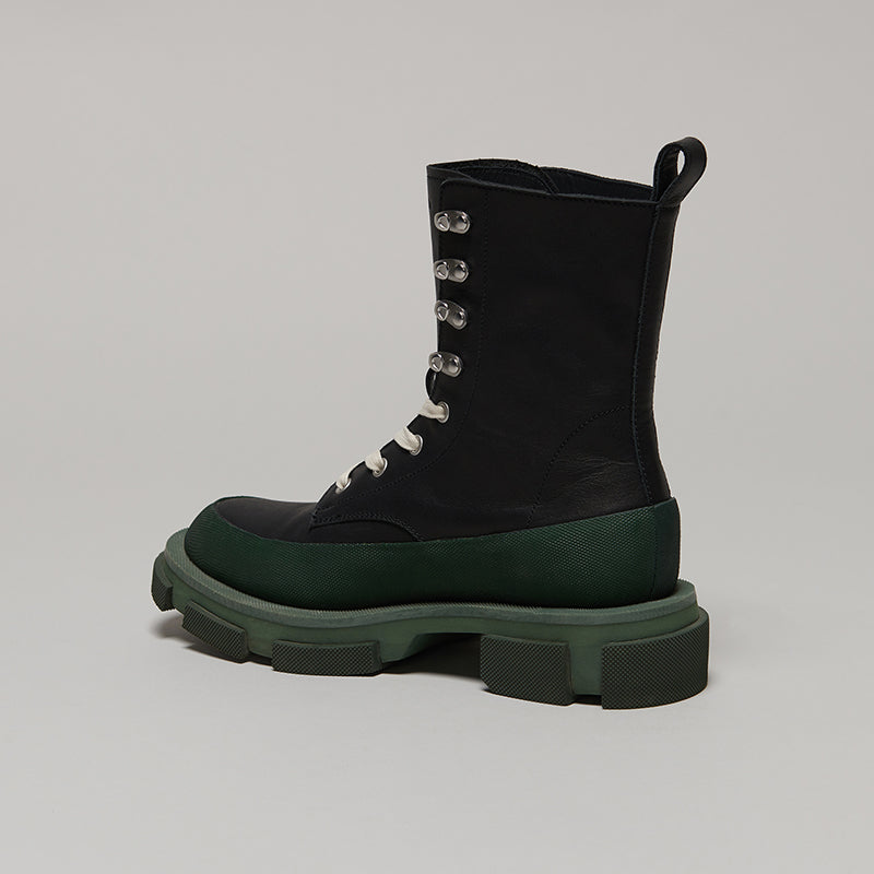 both X MONSE GAO HIGH BOOTS - ARMY-GREEN/BLACK