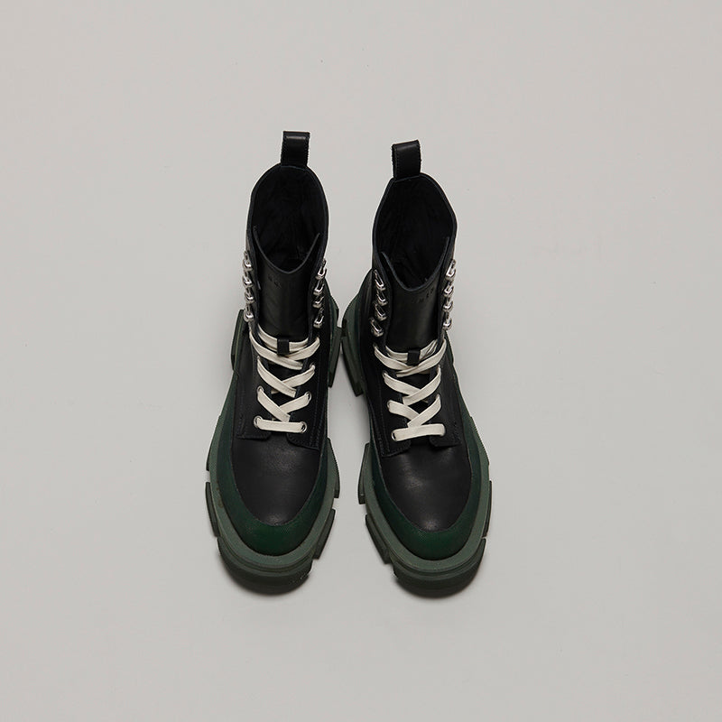both X MONSE GAO HIGH BOOTS - ARMY-GREEN/BLACK
