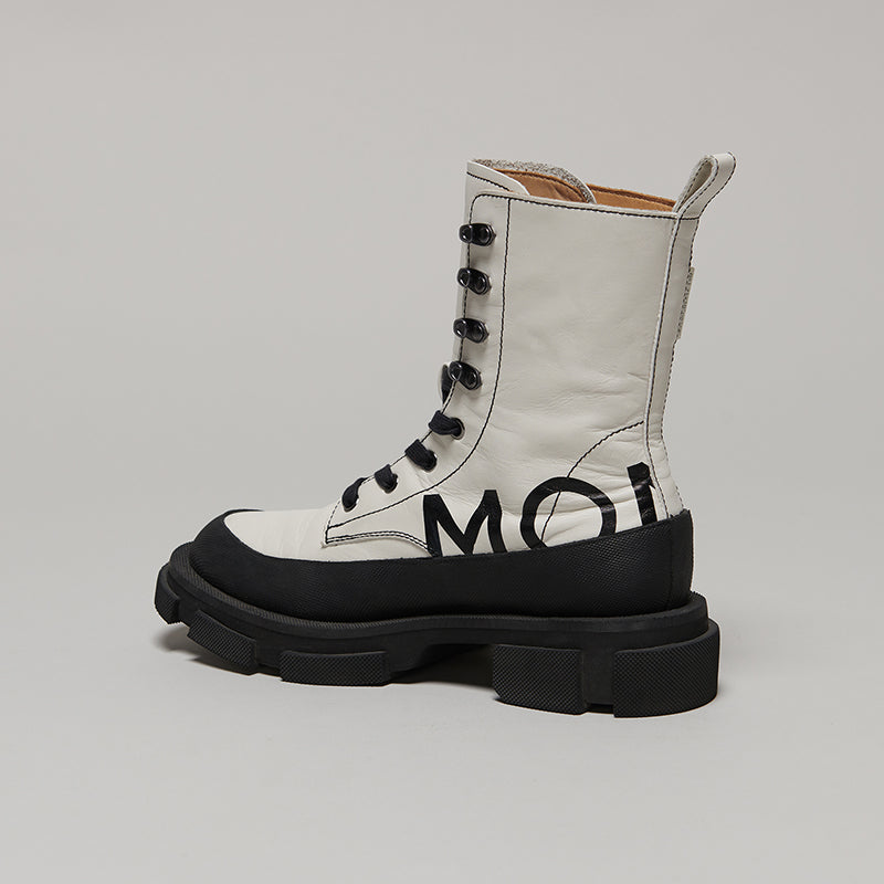both X MONSE GAO HIGH BOOTS - BLACK/WHITE