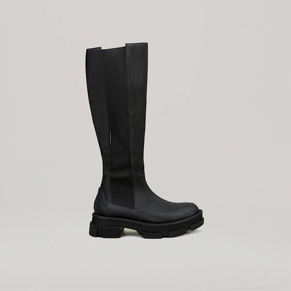 both - GAO PLATFORM KNEE BOOTS-BLACK – both paris