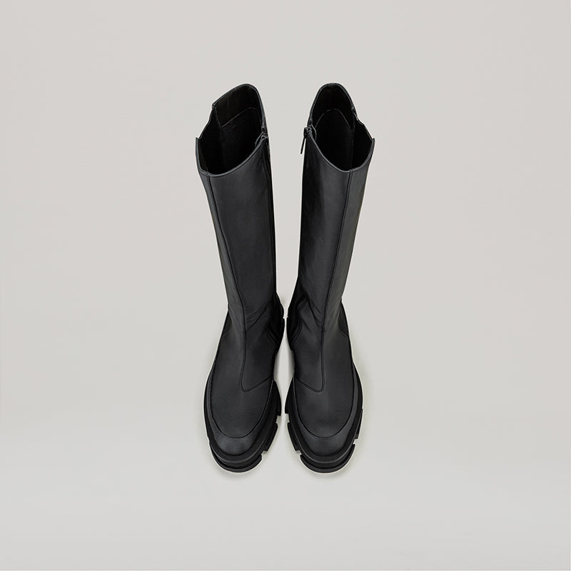 both - GAO PLATFORM KNEE BOOTS-BLACK – both paris