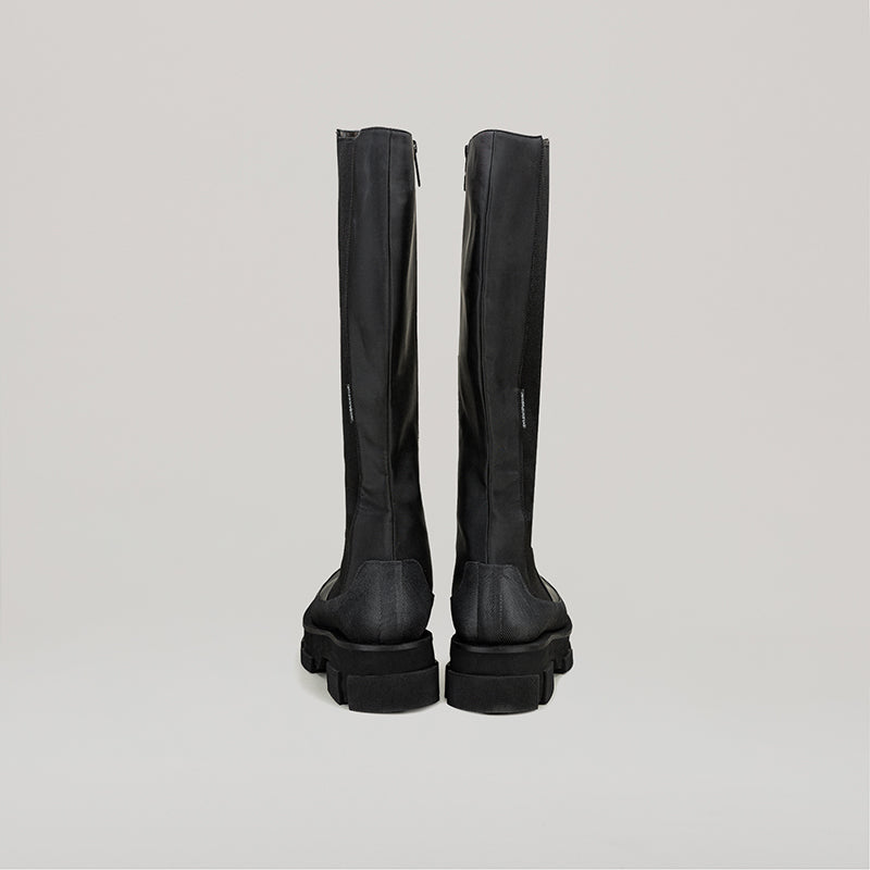both - GAO PLATFORM KNEE BOOTS-BLACK – both paris