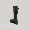 both X DION LEE- GAO PLATFORM KNEE HIGH BOOTS-BLACK