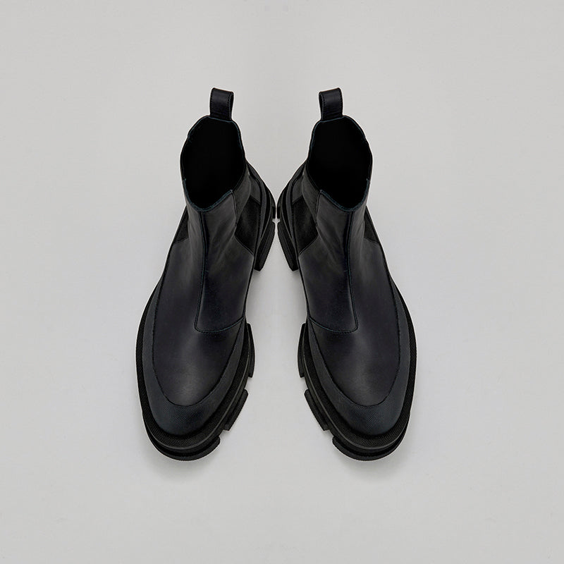 both Gao サイドゴアブーツ ブラック GAO PLATFORM CHELSEA - BLACK/BLACK – both paris