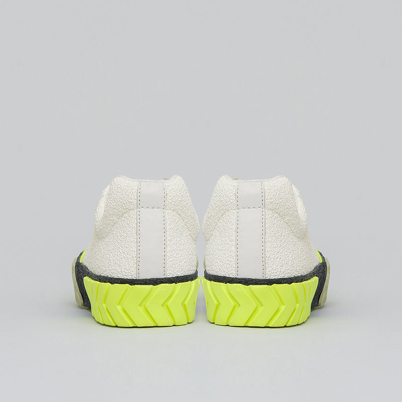 BROKEN-C LOW TOP-STONE - WHITE/NEON-YELLOW