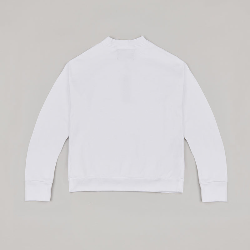 both X SECOND LAYER-CREWNECK SWEATSHIRT - WHITE/WHITE