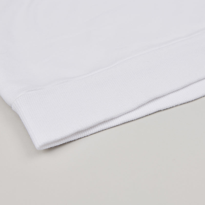 both X SECOND LAYER-CREWNECK SWEATSHIRT - WHITE/WHITE