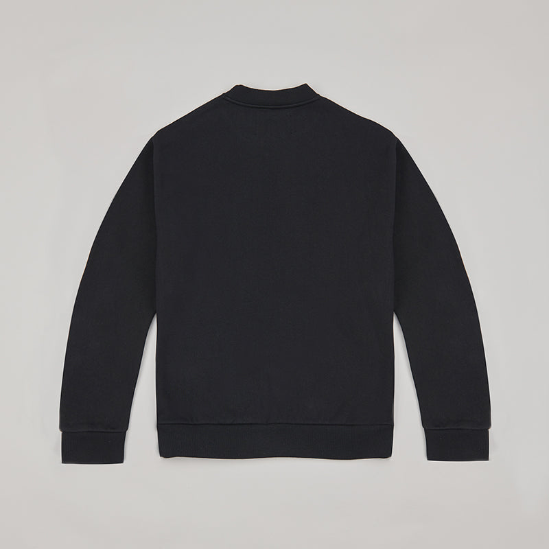 both X SECOND LAYER-CREWNECK SWEATSHIRT - BLACK/BLACK