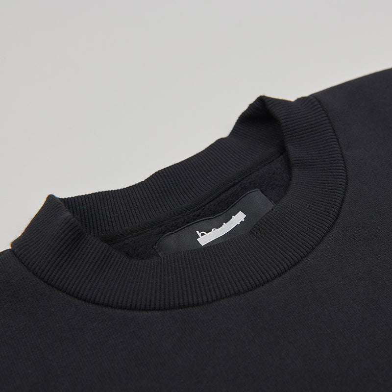 both X SECOND LAYER-CREWNECK SWEATSHIRT - BLACK/BLACK