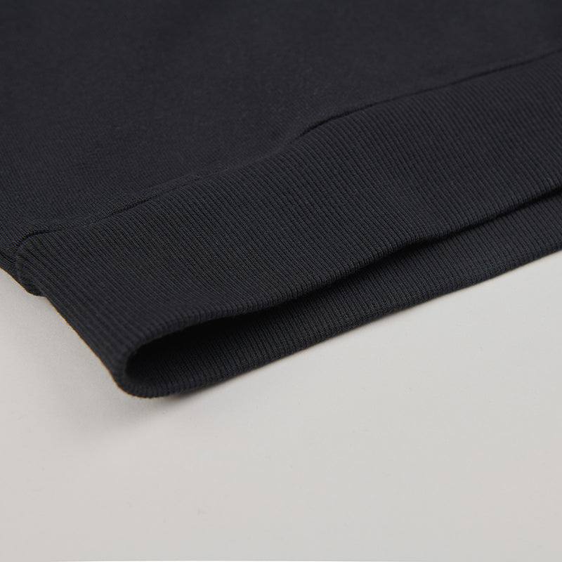 both X SECOND LAYER-CREWNECK SWEATSHIRT - BLACK/BLACK