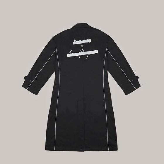 both X SECOND LAYER-SINGLE BREASTED TECHNICIAN COAT-BLACK