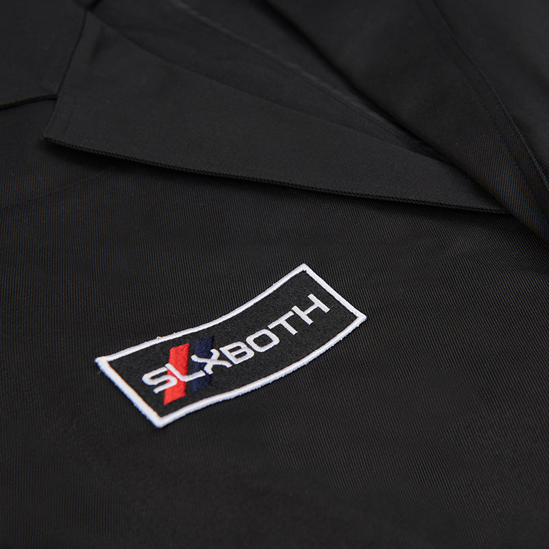 both X SECOND LAYER-SINGLE BREASTED TECHNICIAN COAT - BLACK/BLACK