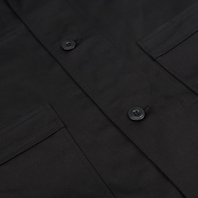 both X SECOND LAYER-SINGLE BREASTED TECHNICIAN COAT - BLACK/BLACK