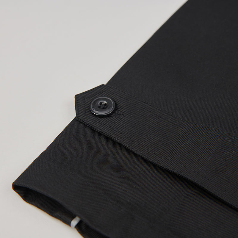 both X SECOND LAYER-SINGLE BREASTED TECHNICIAN COAT - BLACK/BLACK