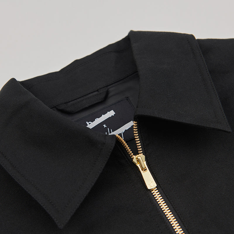 both X SECOND LAYER-LS BLOUSON - BLACK/BLACK