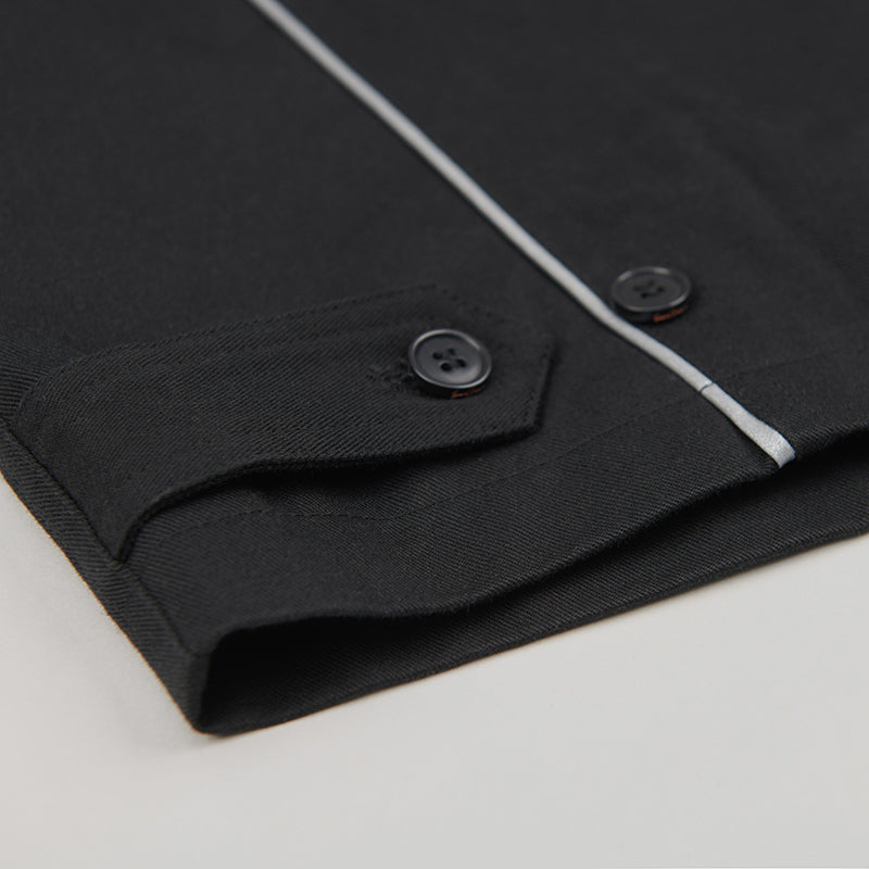 both X SECOND LAYER-LS BLOUSON - BLACK/BLACK