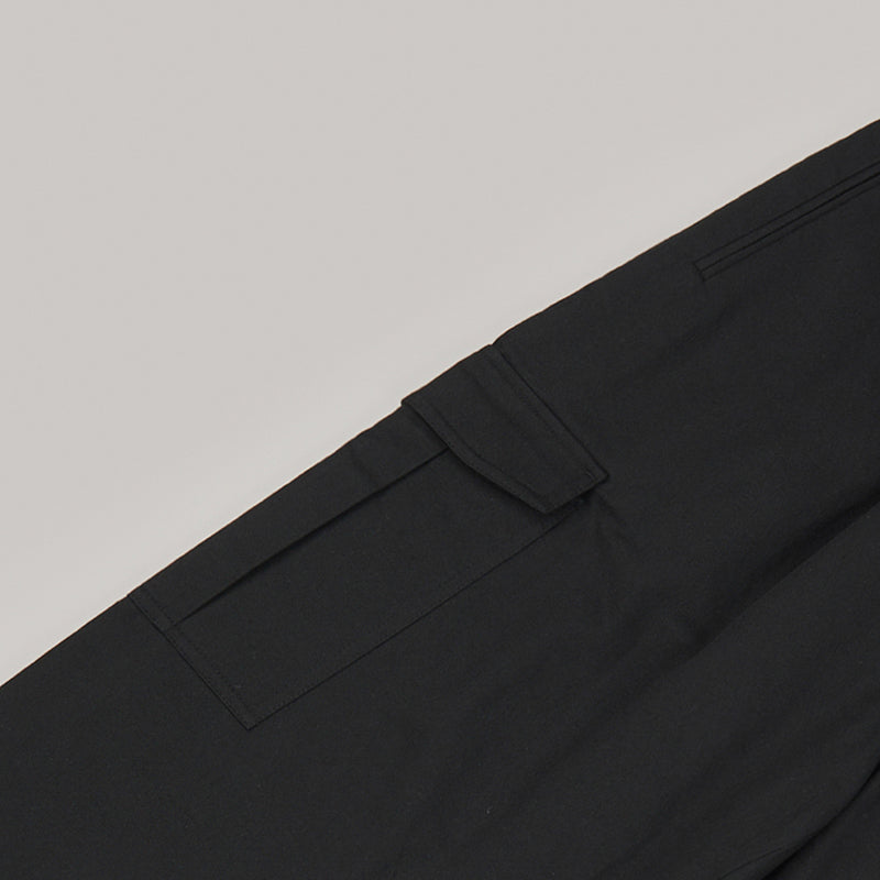 both X SECOND LAYER-POCKET CARGO PANTS - BLACK/BLACK