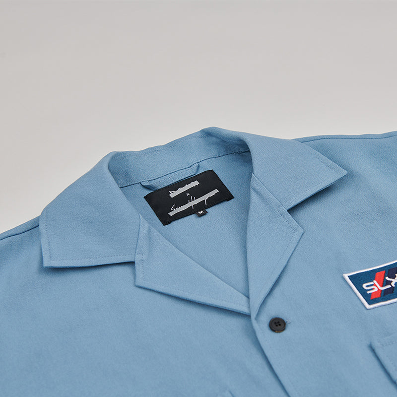 both X SECOND LAYER-POCKET BUTTON DOWN SHIRT - ARCTIC-BLUE/ARCTIC-BLUE