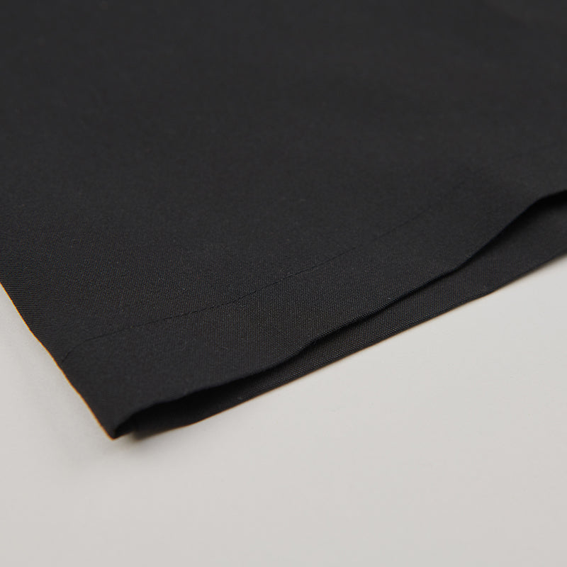 both X SECOND LAYER-POCKET BUTTON DOWN SHIRT - BLACK/BLACK